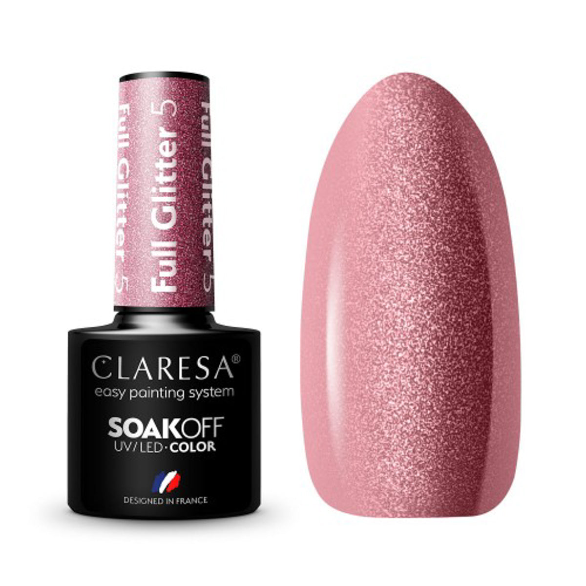 CLARESA Hybride nagellak FULL GLITTER 5 -5g