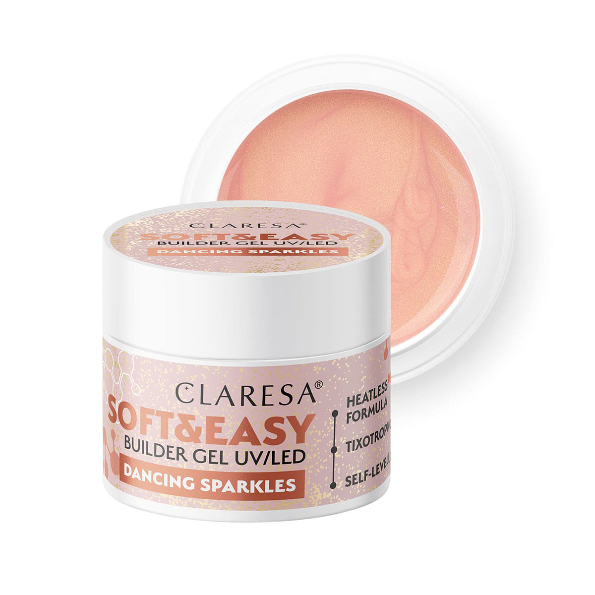 Claresa builder gel Soft&Easy dancing sparkles 45g