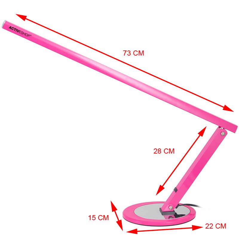 20w slanke bureaulamp roze