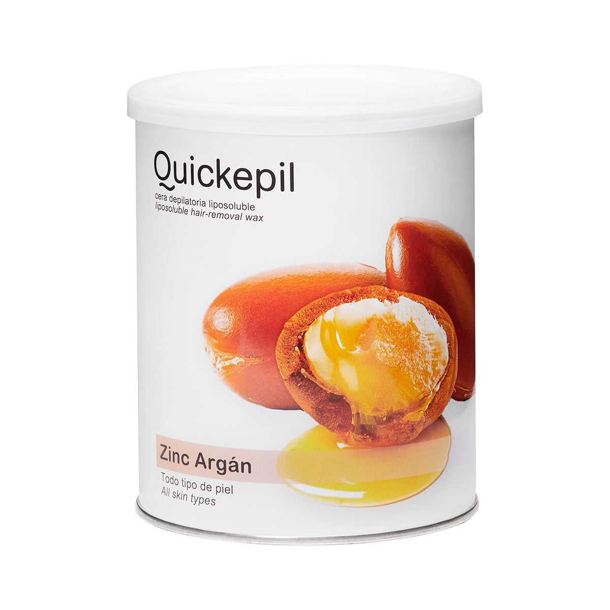 Boîte de cire dépilatoire Quickepil zinc-argan, 800 ml