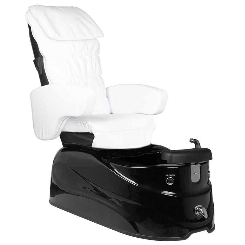 Spa pedicurestoel AS-122 zwart en wit met massagefunctie