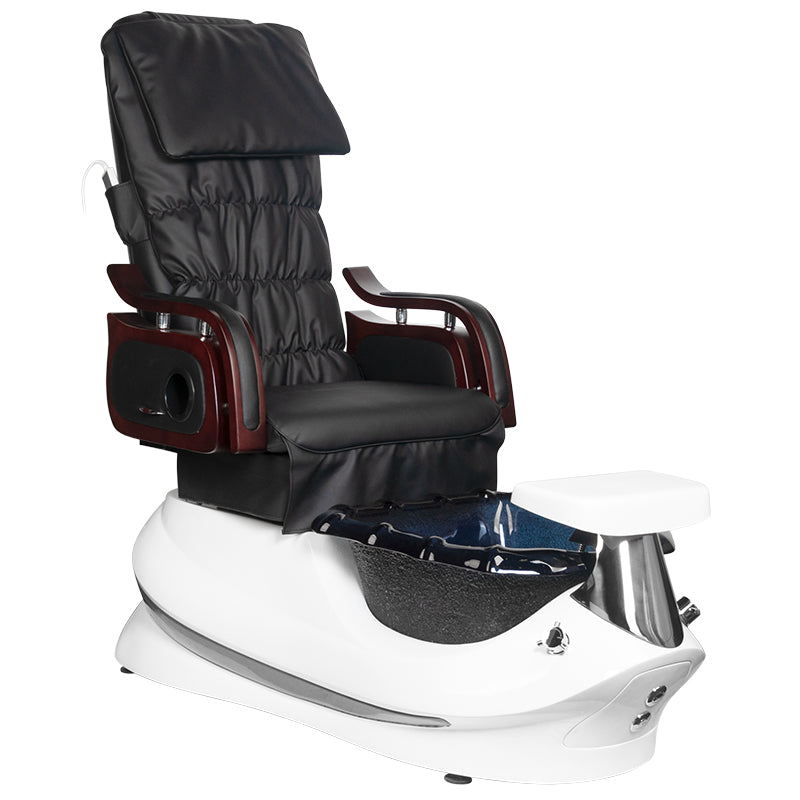 Spa pedicurestoel AS-261 zwart en wit met massagefunctie