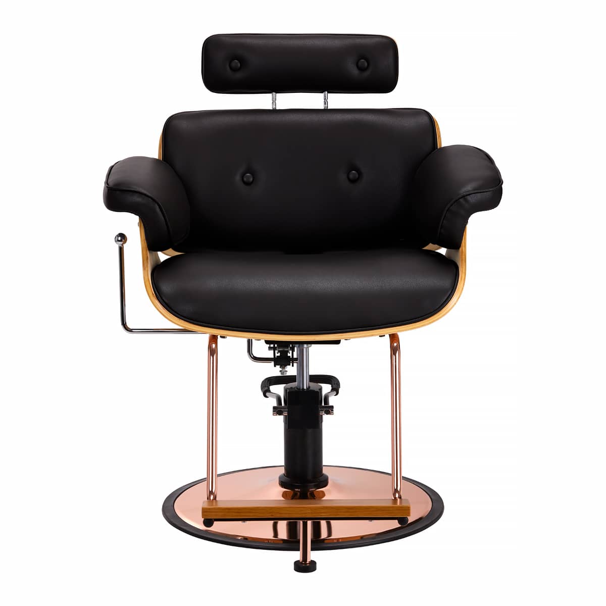 Chaise de barbier Gabbiano florence avec appui-tête noir réglable