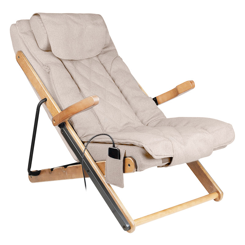 SAKURA RELAX inklapbare fauteuil met massagefunctie, grijs