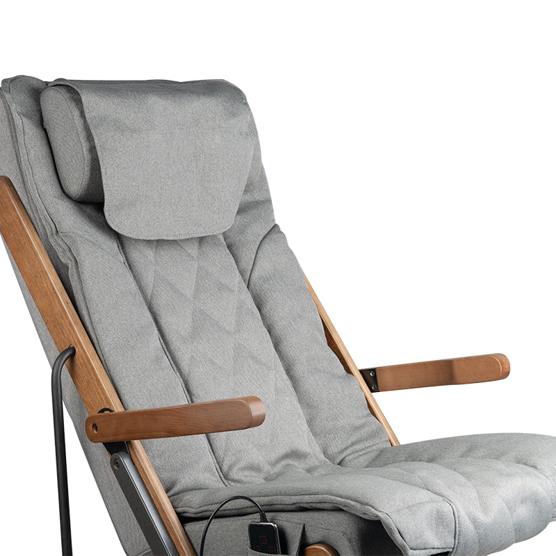 SAKURA RELAX opklapbare fauteuil met massagefunctie, grijs