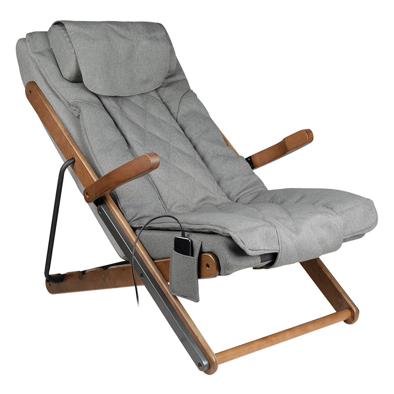 SAKURA RELAX opklapbare fauteuil met massagefunctie, grijs