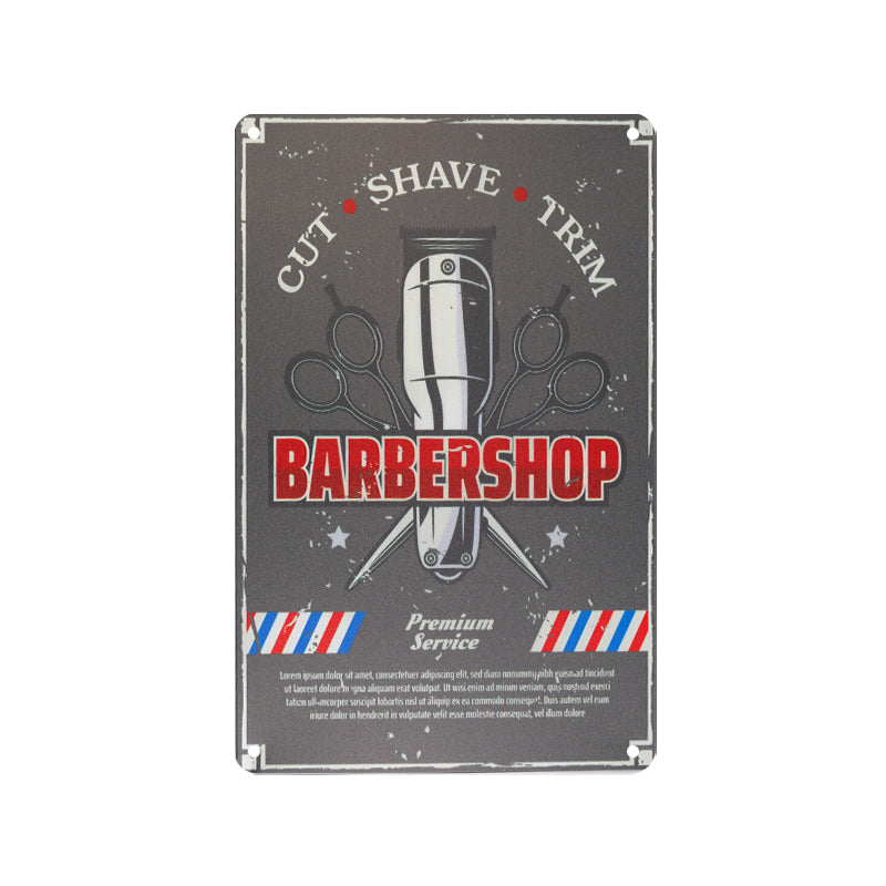 Plaque décorative barbier b028