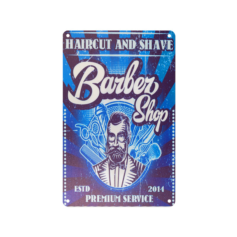 Plaque décorative barbier b074