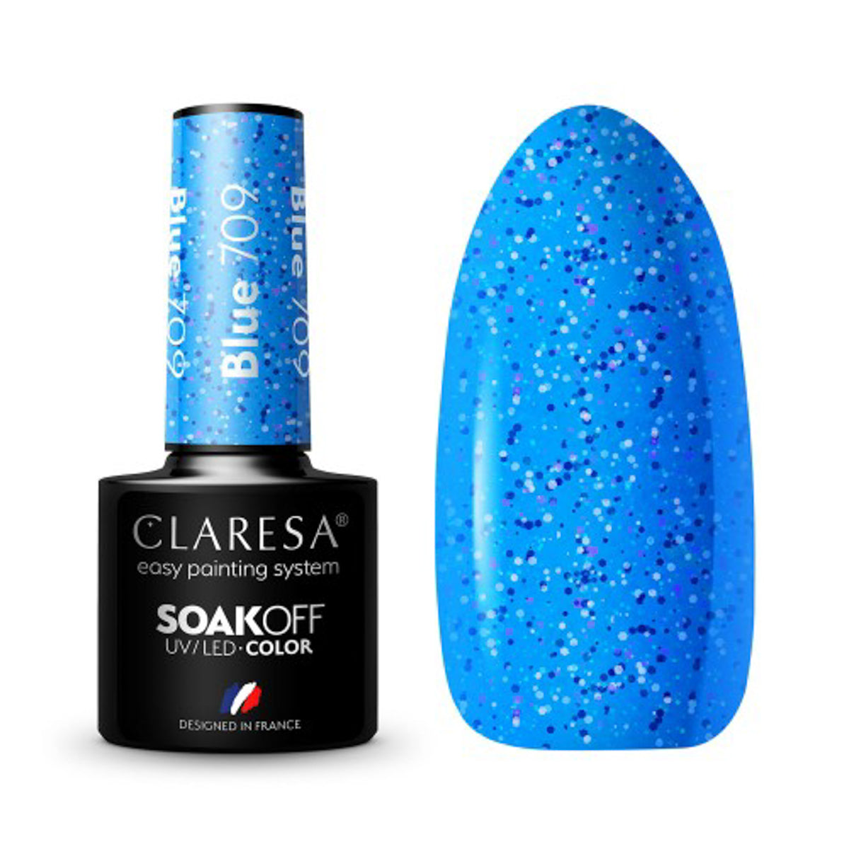 CLARESA Vernis à ongles hybride BLEU 709-5