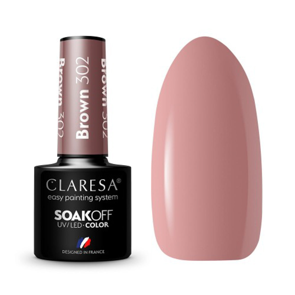 CLARESA Vernis à ongles hybride BRUN 302 5g