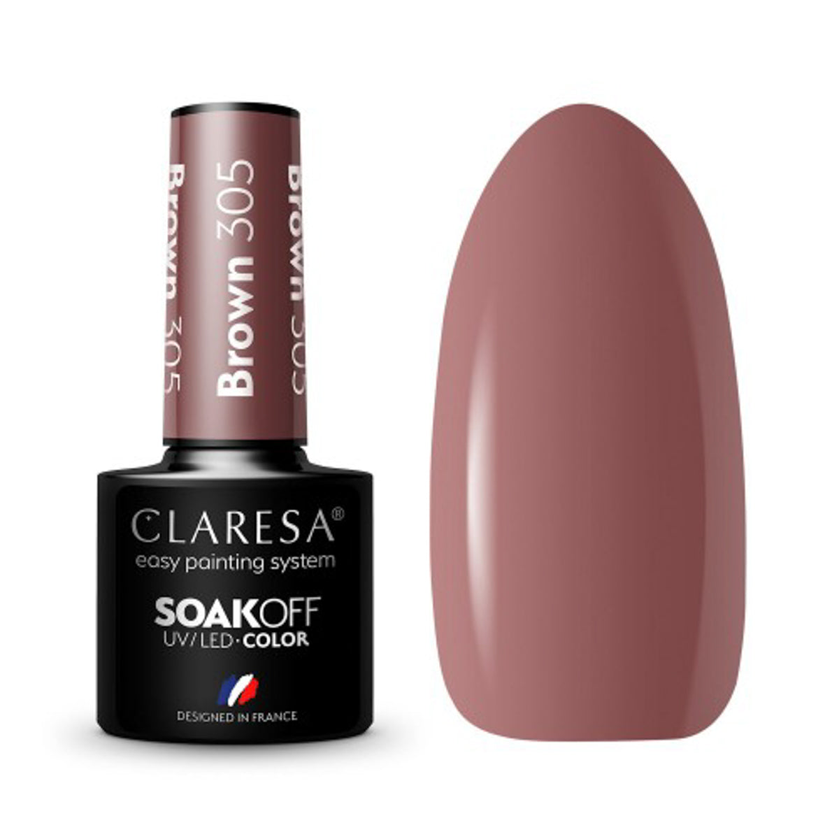 CLARESA Vernis à ongles hybride BRUN 305 5g