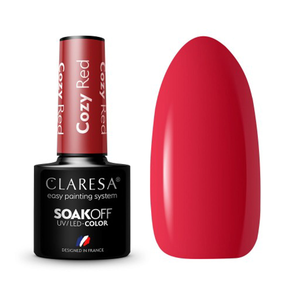 CLARESA Vernis à ongles hybride ROUGE CONFORTABLE 5g