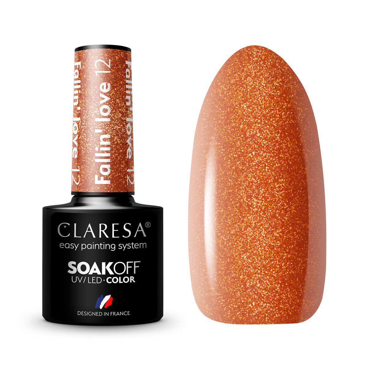 CLARESA Hybrid nail polish FALLIN "LOVE 12