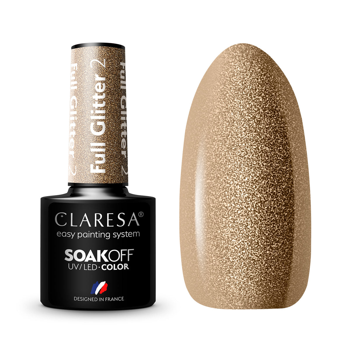 CLARESA Vernis à ongles hybride PLEIN PAILLETTES 2-53