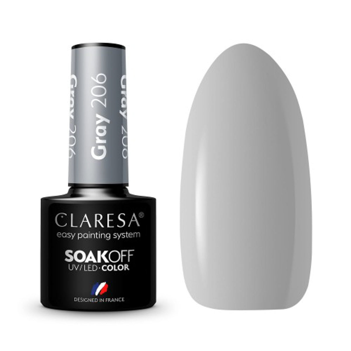 CLARESA Vernis à ongles hybride GRIS 206 5g