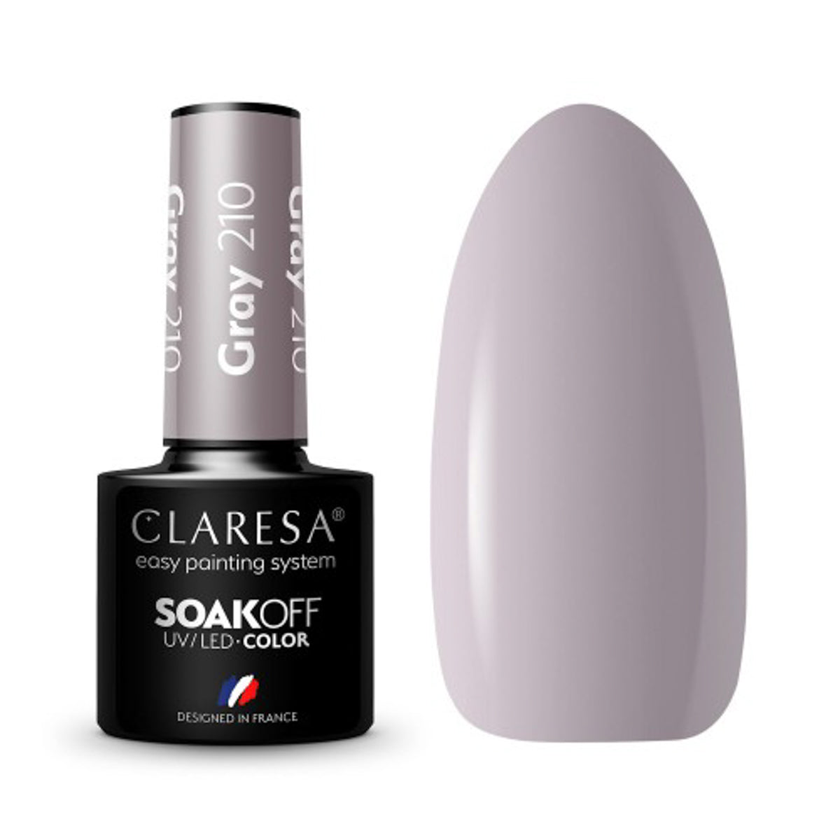 CLARESA Vernis à ongles hybride GRIS 210 -5g