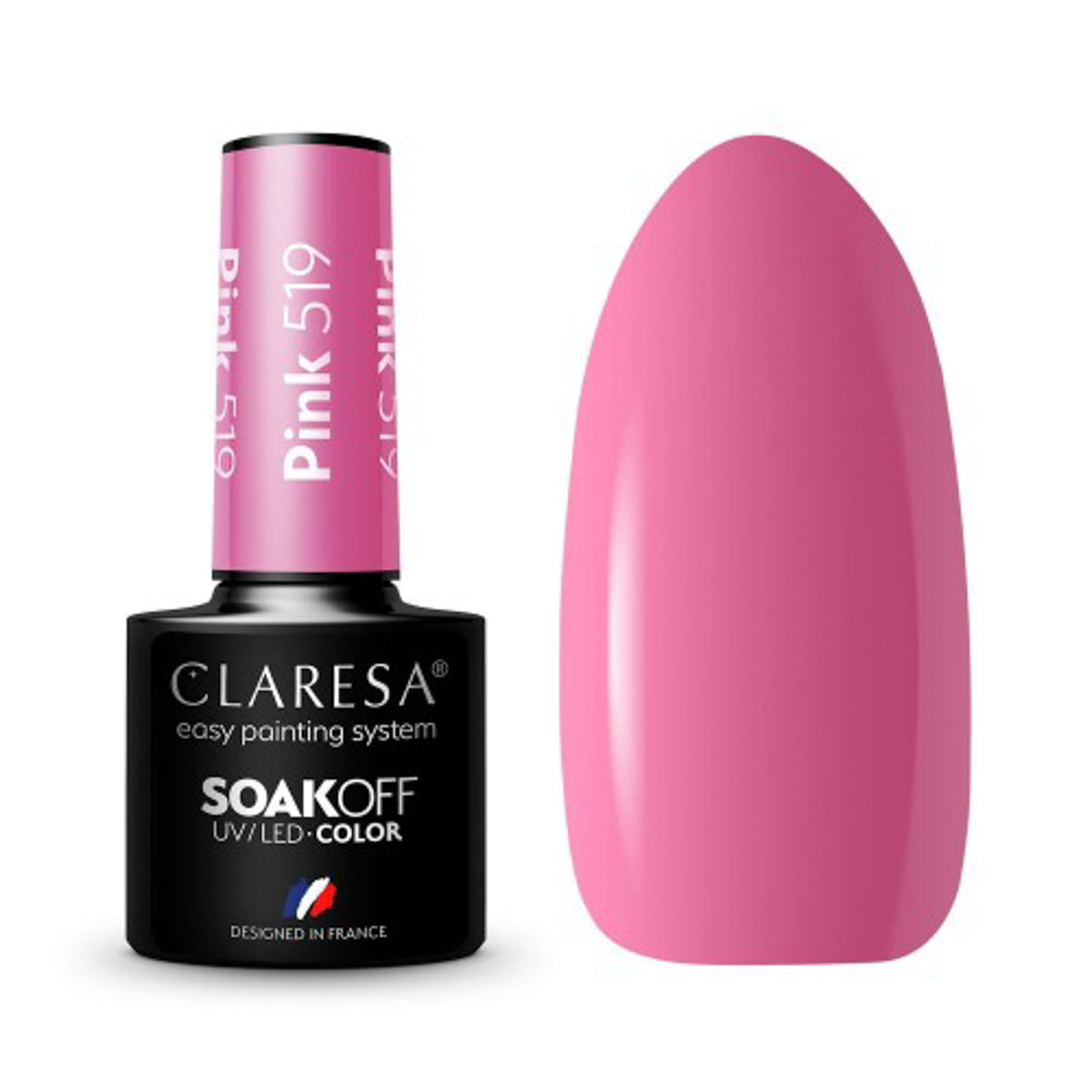 CLARESA Vernis à ongles hybride PINK 519 -5g