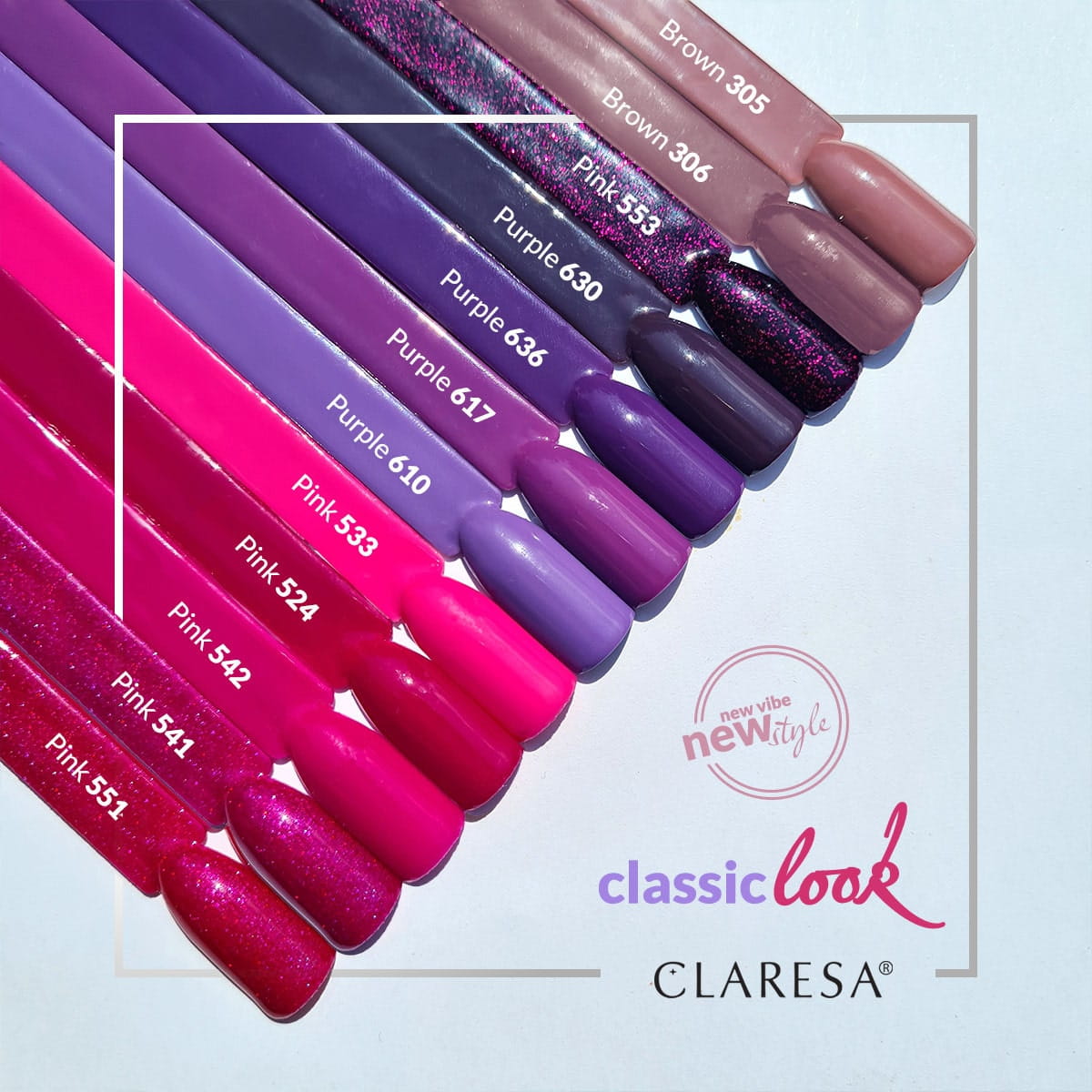 CLARESA Vernis à ongles hybride PINK 541 -5g