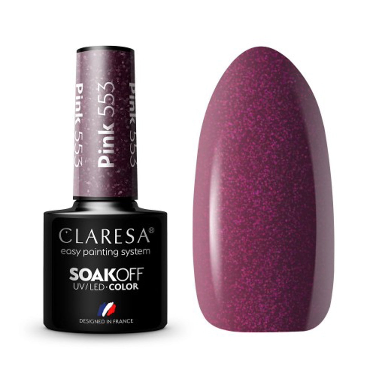 CLARESA Vernis à ongles hybride PINK 553 -5g