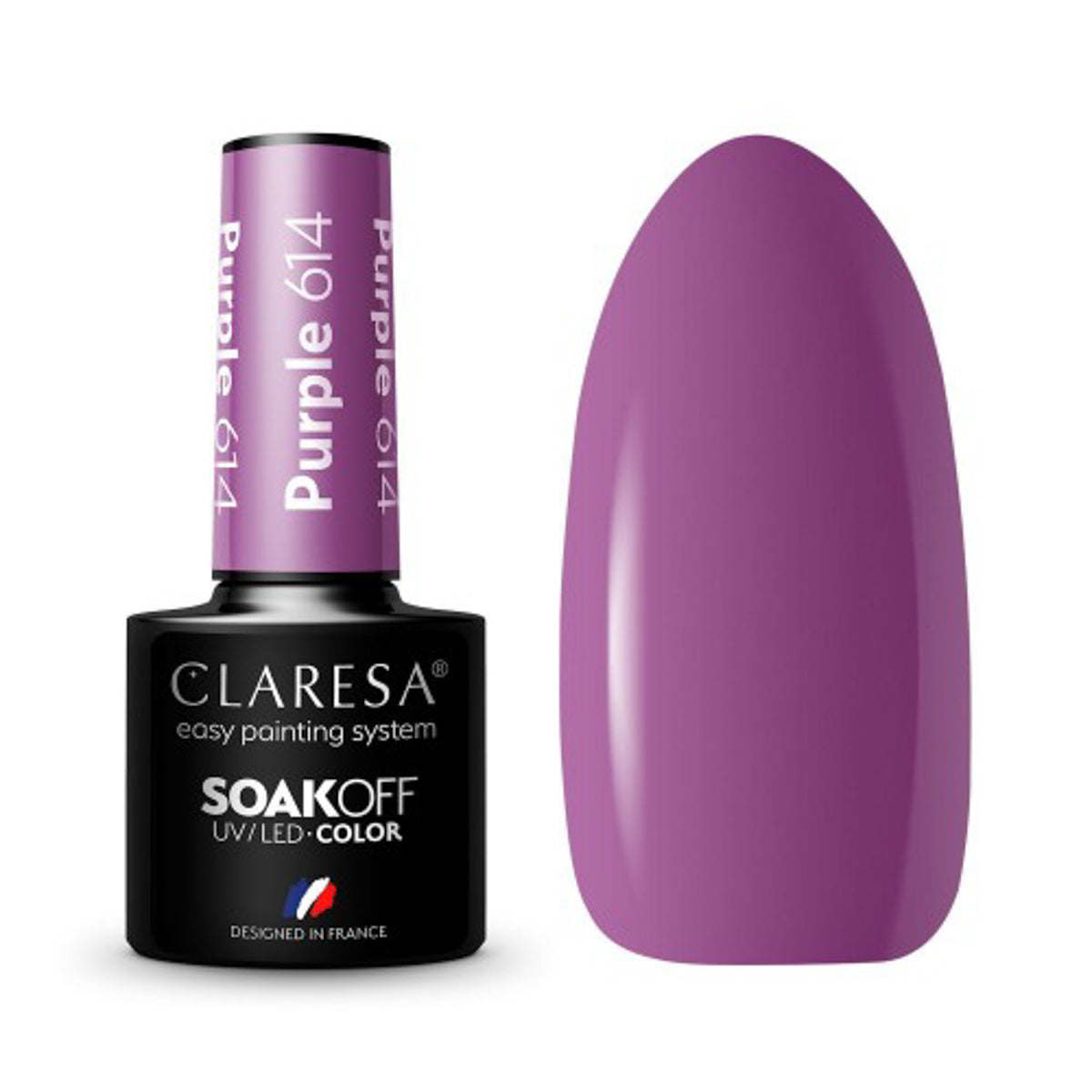 CLARESA Hybride nagellak PAARS 614 -5g