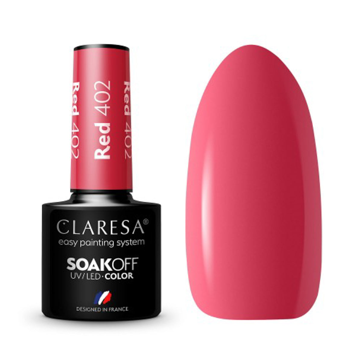 CLARESA Vernis à ongles hybride ROUGE 402 -5g