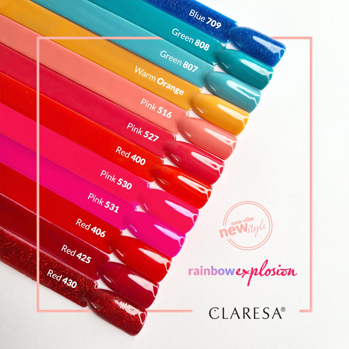 CLARESA Vernis à ongles hybride ROUGE 406 -5g