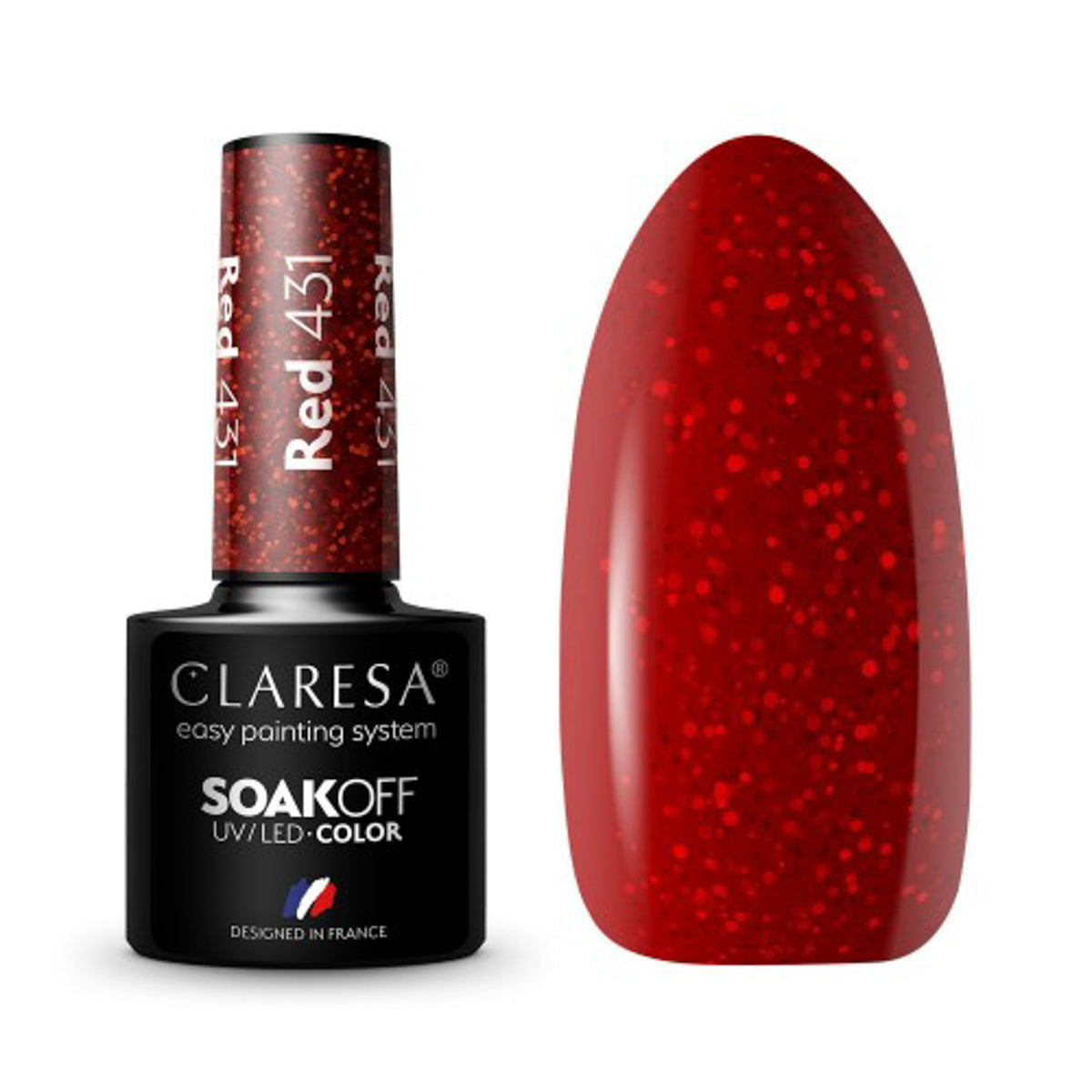 CLARESA Vernis à ongles hybride ROUGE 431 -5g