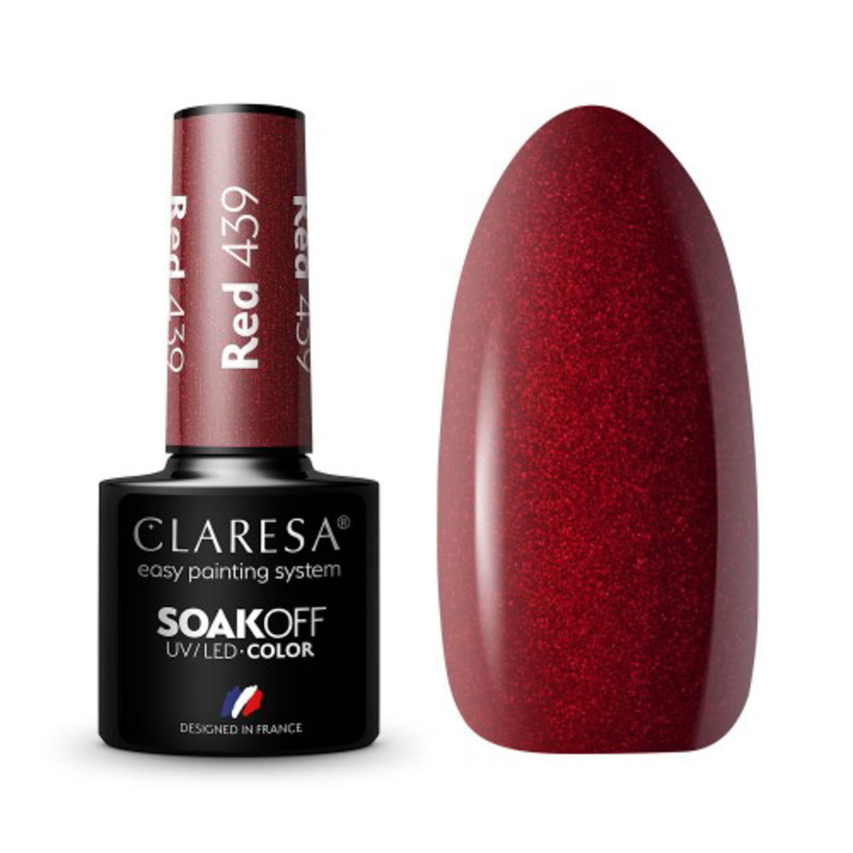 CLARESA Vernis à ongles hybride ROUGE 439 -5g