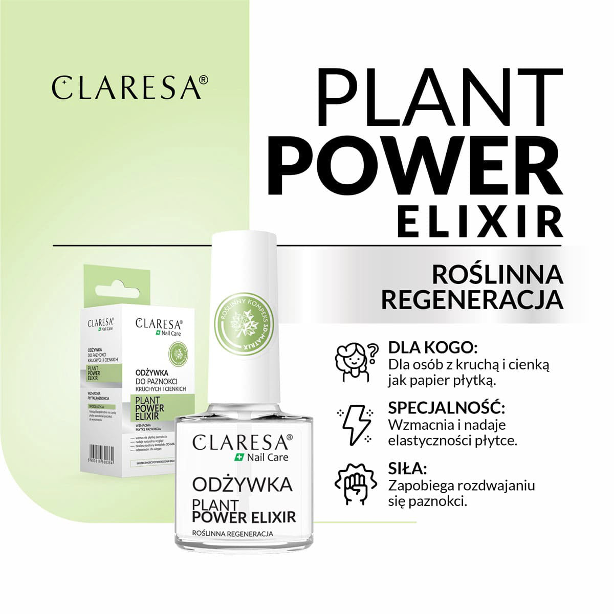 CLARESA Plant Power Elixir nagelconditioner 5 g