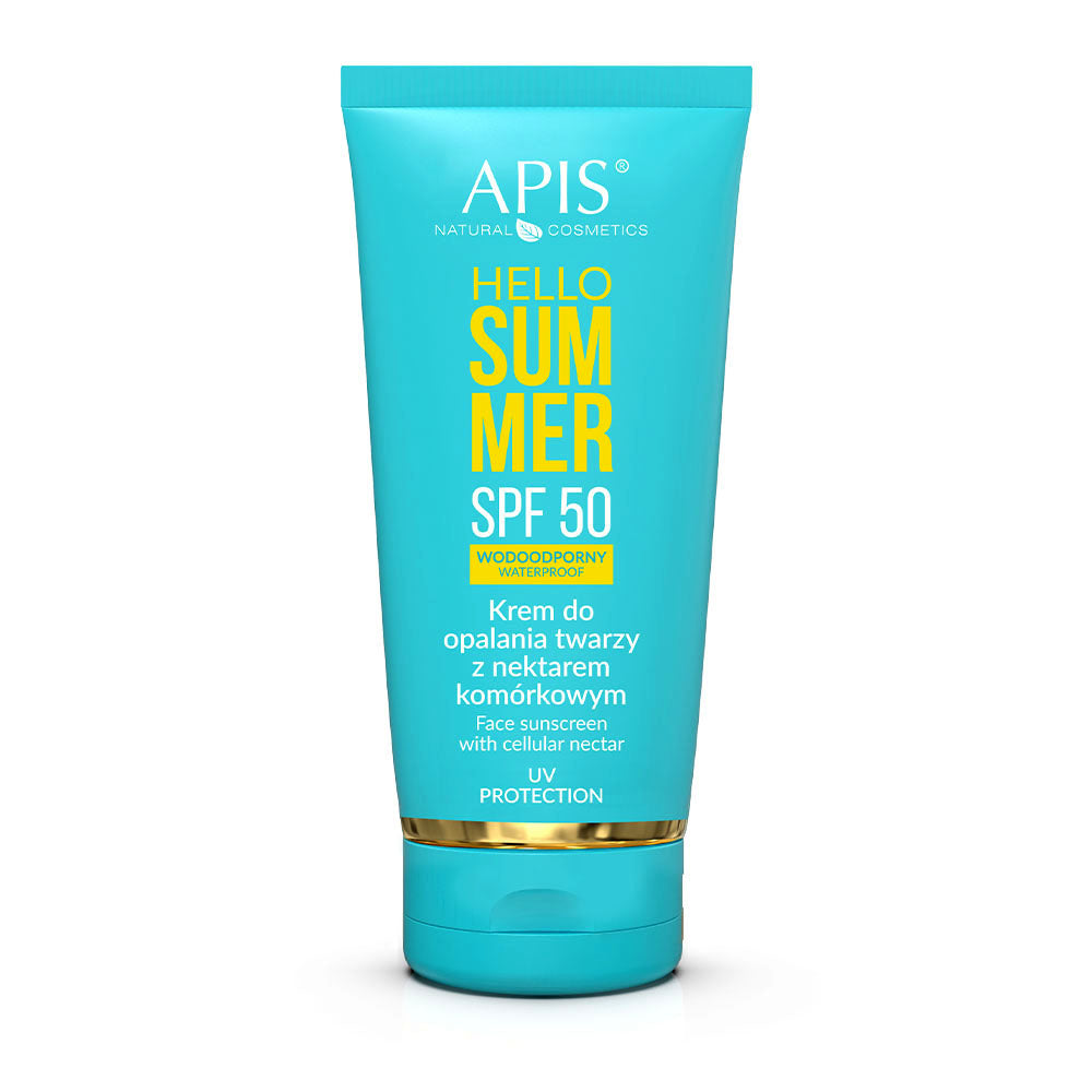 APIS Hello Summer Spf 50, Zonnebrandcrème voor het gezicht met celnectar 50 ml