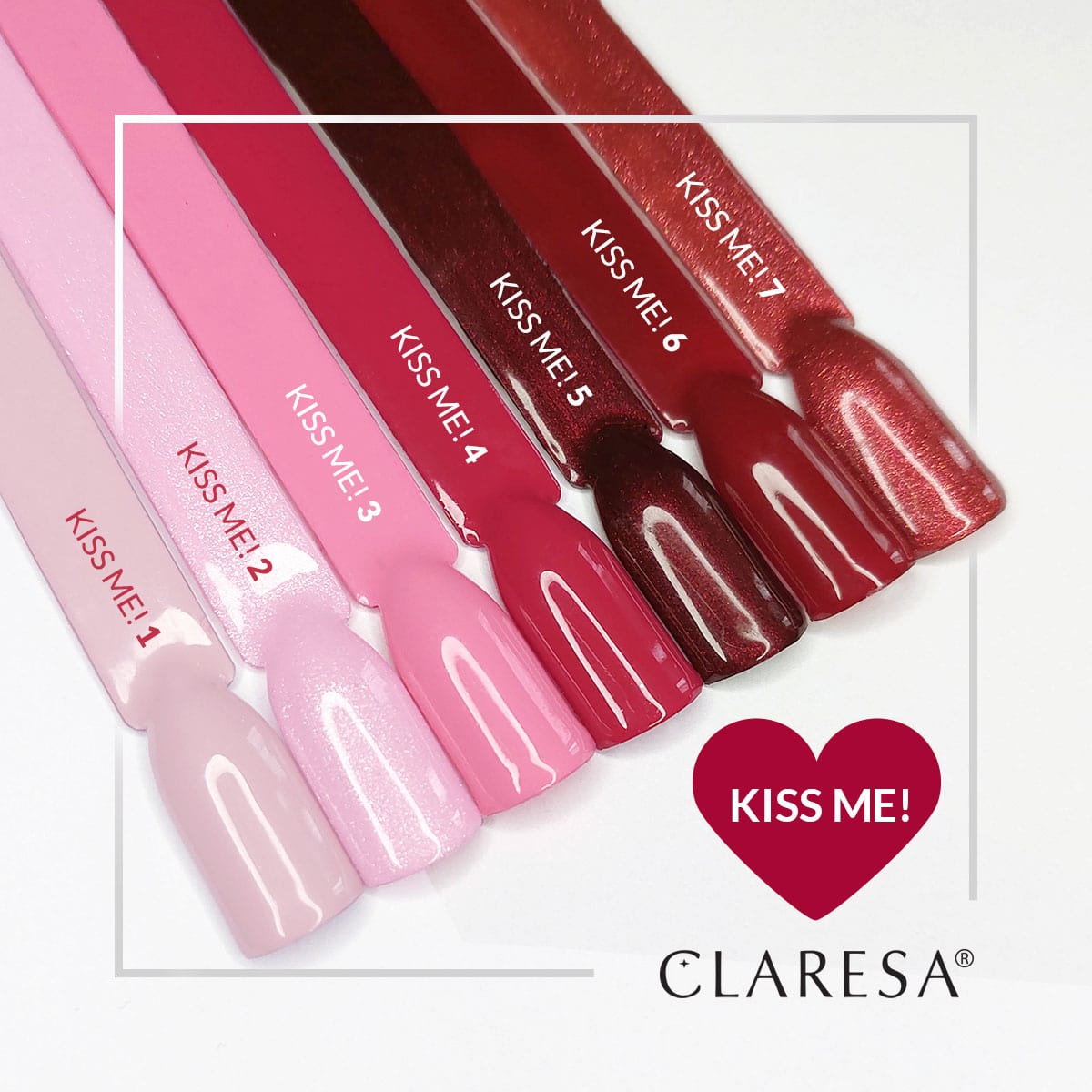 CLARESA hybride nagellak Kiss Me! 1-5g