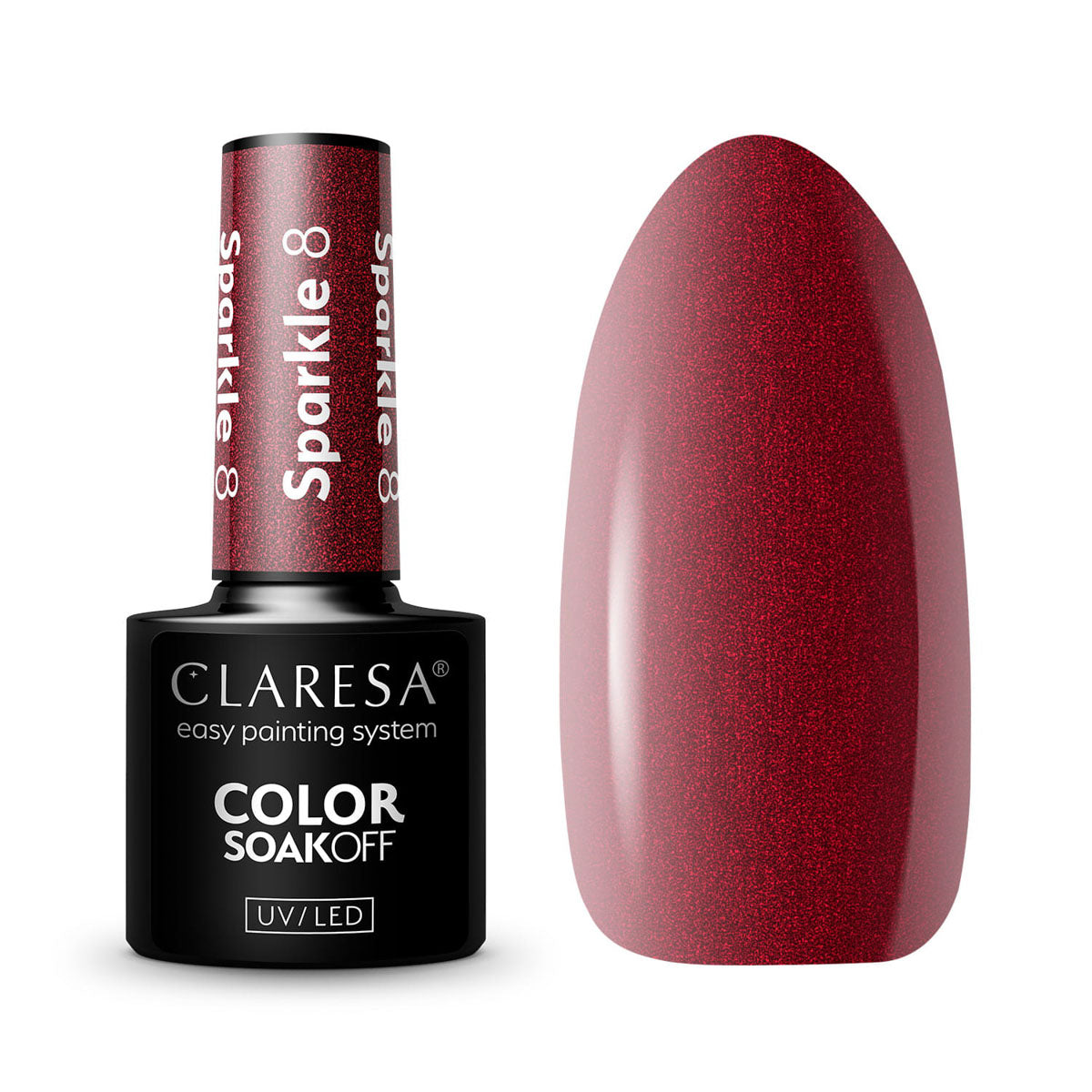 Vernis à ongles hybride CLARESA SPARKLE 8 -5g